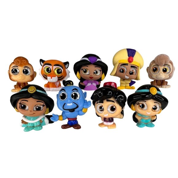 Disney Doorables‎ Aladdin Set Of 9 Mini Figures Series 4 6 12 Genie Jasmine Abu - Picture 1 of 16